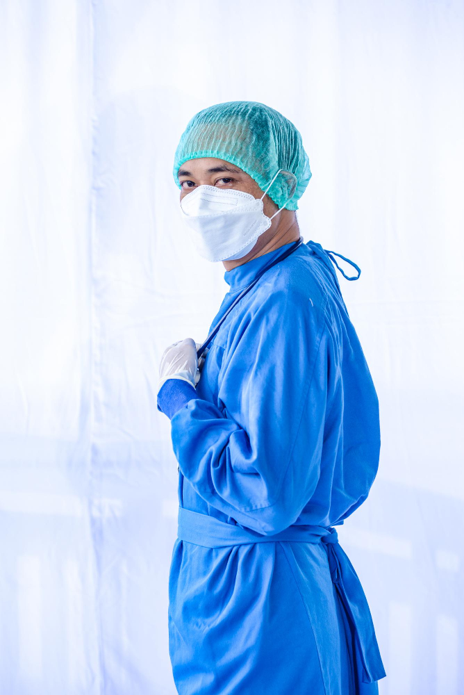 Photo 3 of 3 - Premium Medical OT Gown - Level 2 Protection, Fluid Resistant, Disposable Blue Surgical Gown, Comfortable & Breathable, Ideal for Hospitals, Clinics, and Healthcare Professionals  | GIYA